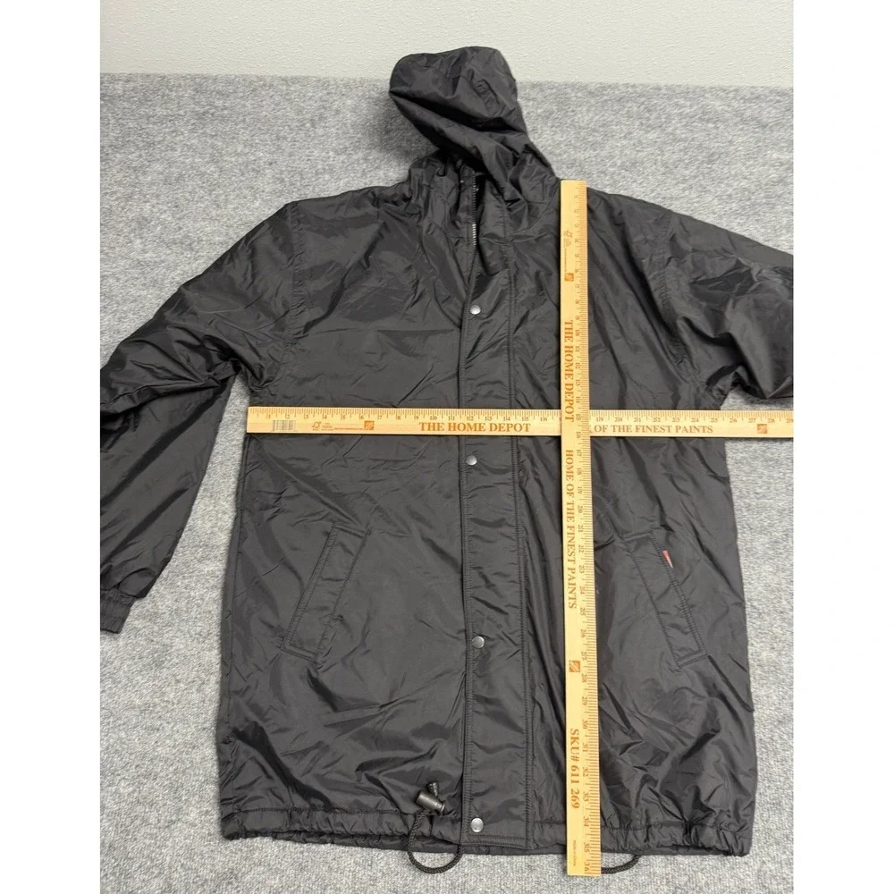 Vintage Illusion Black Reversible Waterproof Hooded Jacket Men's Size XL NEW‎